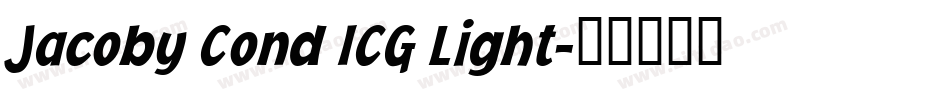 Jacoby Cond ICG Light字体转换